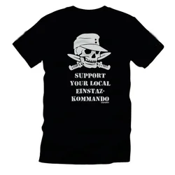 Support Your Local Kommando Soldaten Totenkopf Gebrigsjäger T-Shirt. Summer Cotton Short Sleeve O-Neck Mens T Shirt New S-3XL