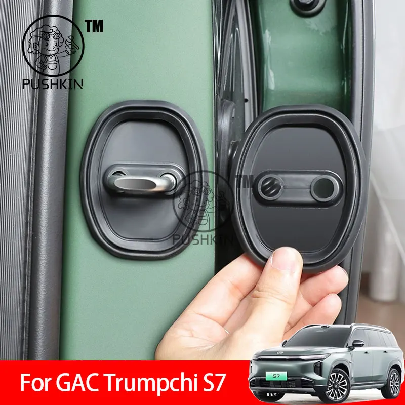 

For GAC Trumpchi S7 2025 2026 Car Silicone Door Lock Protective Cover Anti-Collision Shock Absorbing Pad Accessories