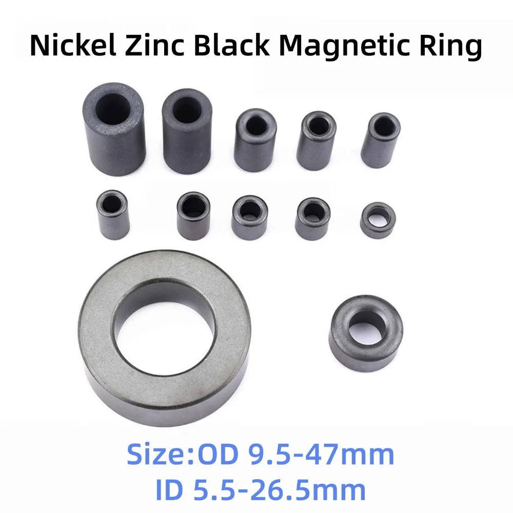High‑Frequency Anti‑Interference RH Ferrite Magnetic Ring Nickel‑Zinc Toroid Core ID 5.5‑26.5mm OD9.5‑47mm EMI Suppression Noise