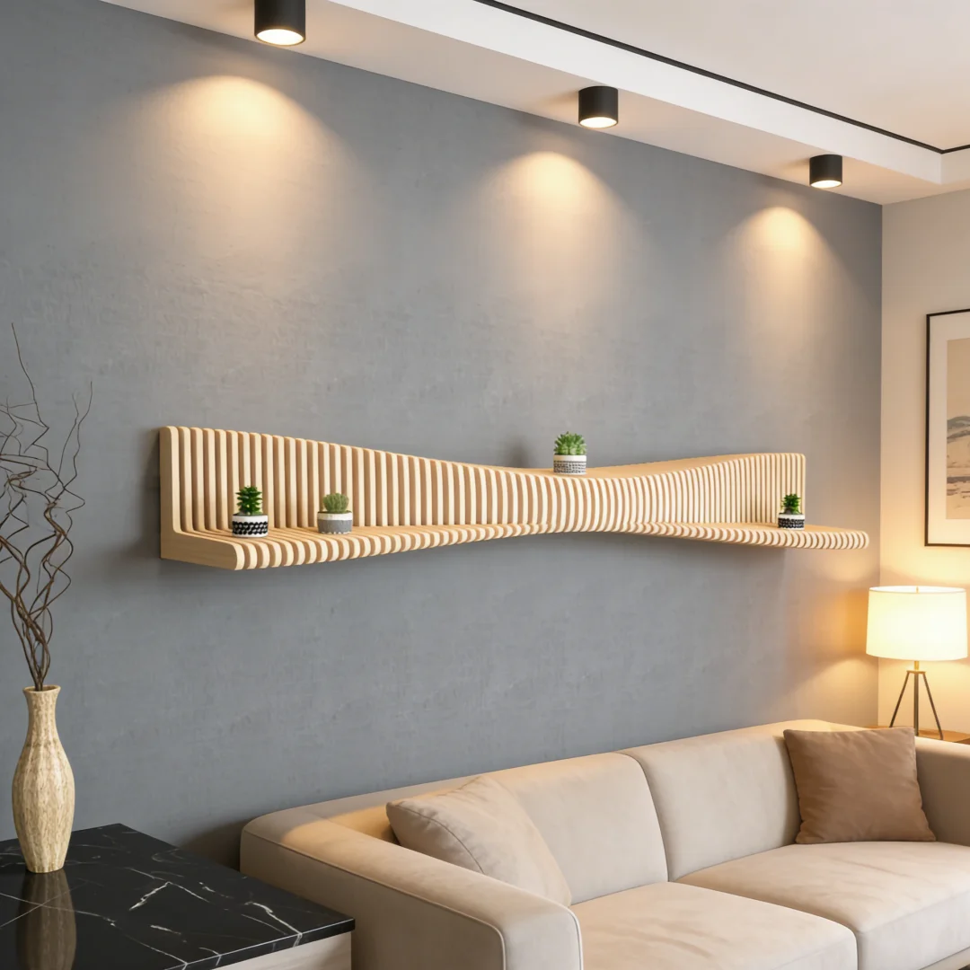 

！@Custom Solid Wood Wall Hanging Shelf Durable Rack Perfect for Display and Storage Solutions
