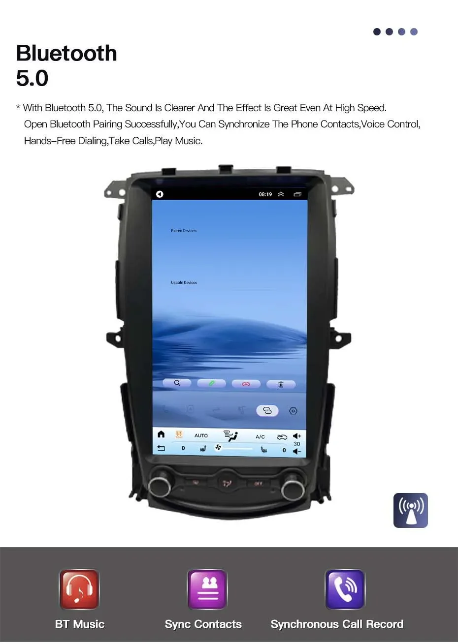 Android 14 For Nissan 370Z Z34 2008-2019 Car Radio Multimedia Tesla style HD Touchscreen GPS Navigation Bluetooth DSP WIFI 4G FM