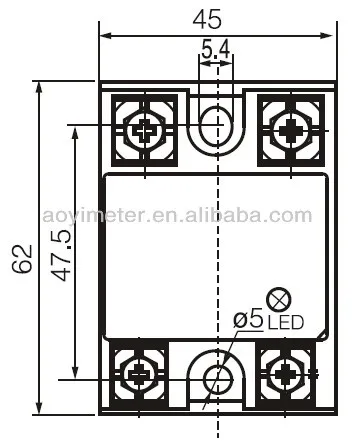 5 قطعة AOYI الزجاج قوس R زاوية الشطب مزدوجة المقلم SSR SSR-60LA 120 فولت تتابع الحالة الصلبة 60A