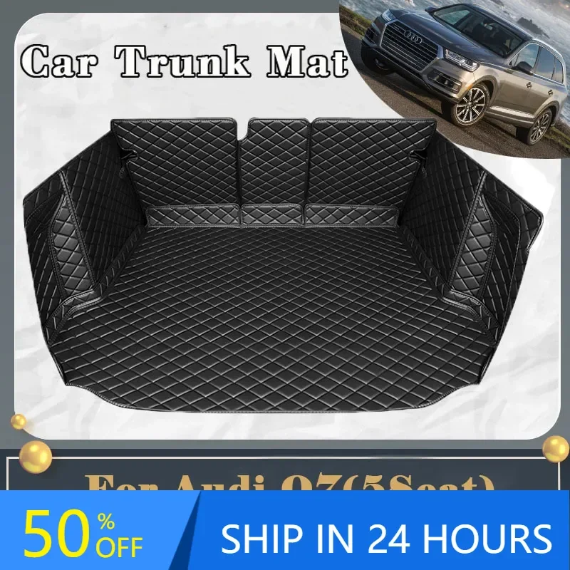 

Car Trunk Mat For Audi Q7 2016~2019 5seat Dirt-resistant Fully Surrounded Rear go Tray Accessories 2017 2018