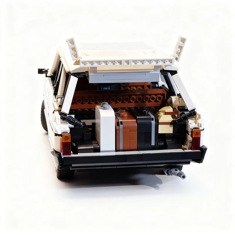 3444pcs MOC Fiat 131 Panorama Dal Film Di Verdone Bianco Cars Model Building Blocks Architecture Toy Christmas Gifts Brick Kids