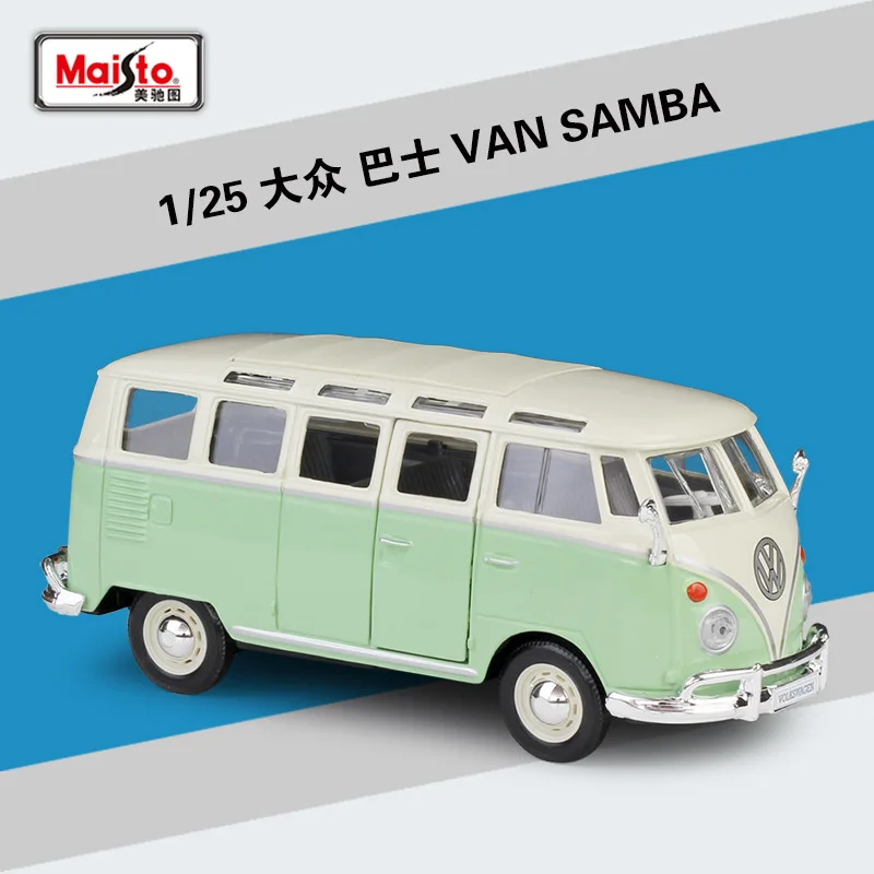 

Maisto 1:24 Volkswagen VAN SAMBA Bus Modified Version High Simulation vehicle Diecast Alloy Model Car B171