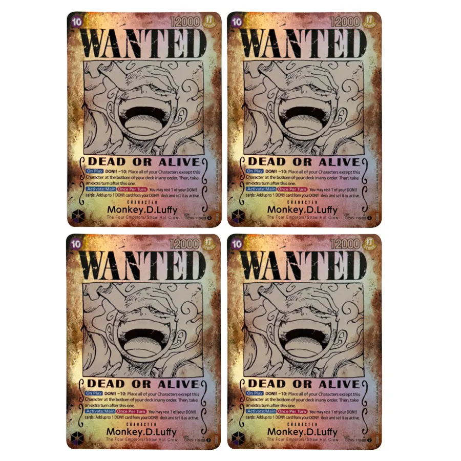 ONE PIECE Proxy Monkey.D.Luffy Wanted Poster Alternate Art Card OP05‑119 English Anime Character Collectible Cards