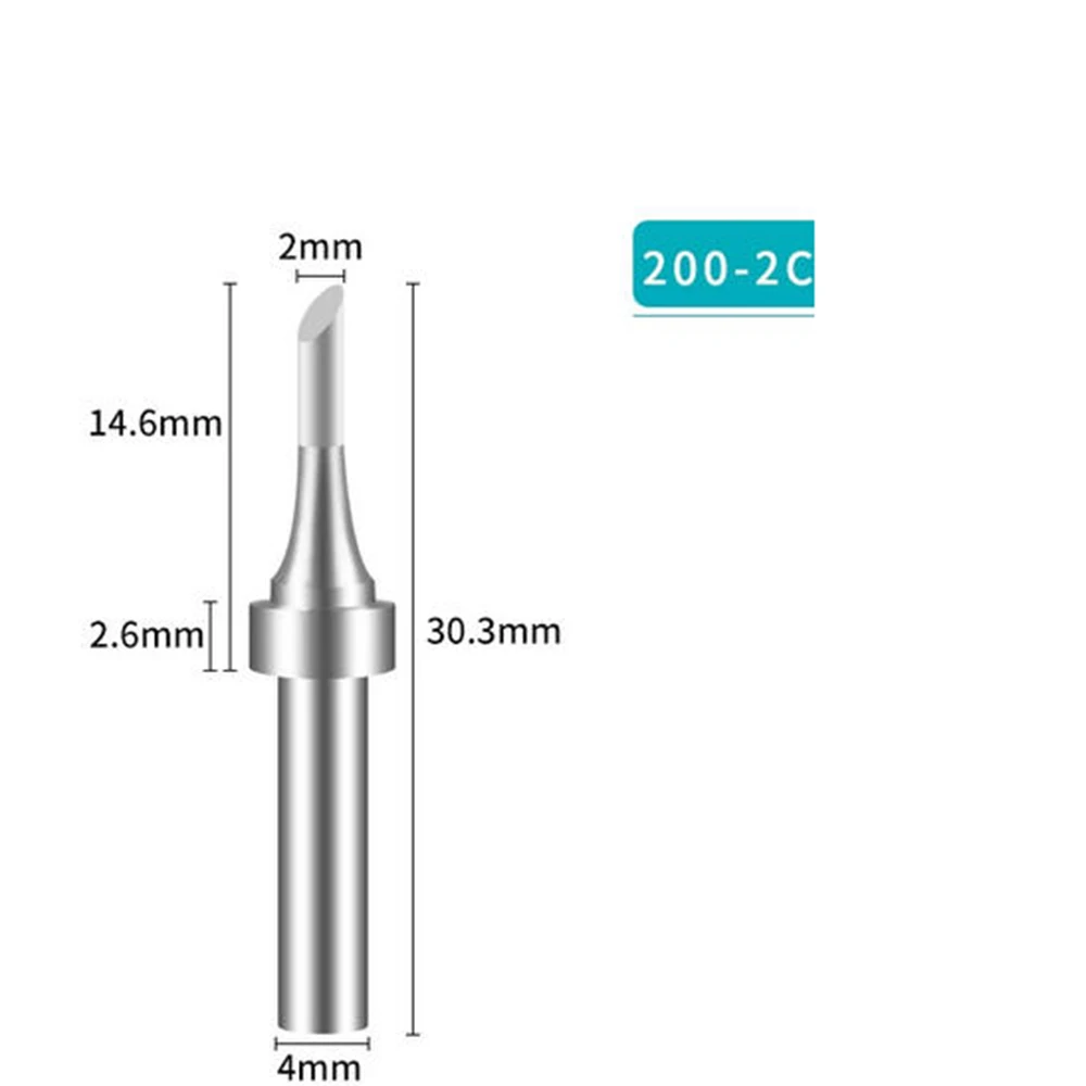

200M Series Lead-Free Soldering Tips I/B/K/SK 1C 2C 3C 1.2D 2.4D 3.2D 4.2D Type for 2000A 90W High-Frequency Soldering Station