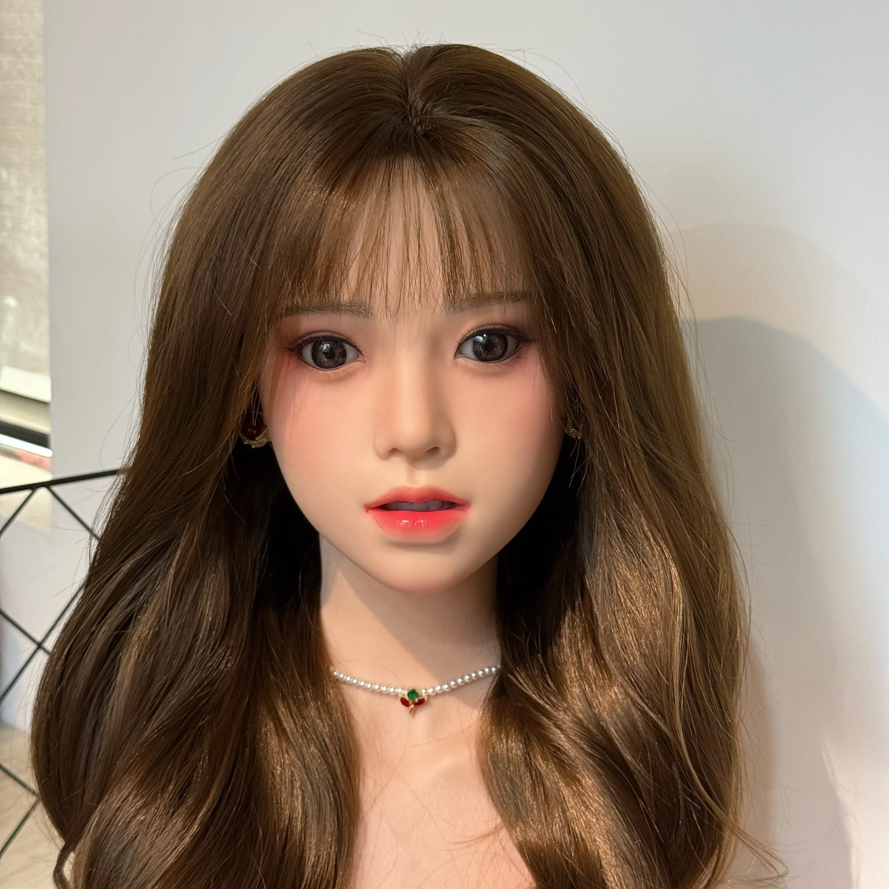 【Wonanii】Food Grade siliconen grote kop model M16 schroefinterface, open mond met pruik tanden tong leerlingen-