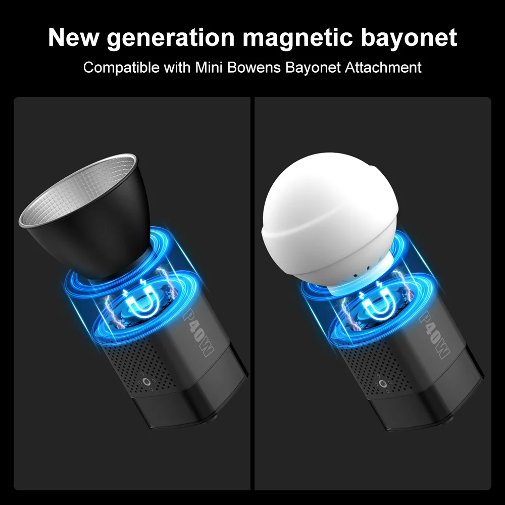 LUXCEO 필 라이트 사진 비디오 라이트, P40W, 40W, 2500-6500K