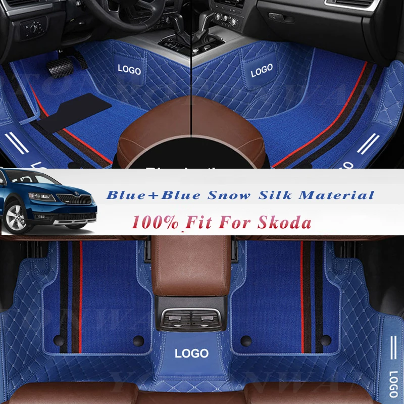 

Full Coverage Double Layer Custom Leather Car Mats For Skoda All Models Fabia Octavia Rapid Superb Kodiaq Yeti Auto Accessories