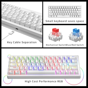 8 Main sales white keyboard RGB - №5