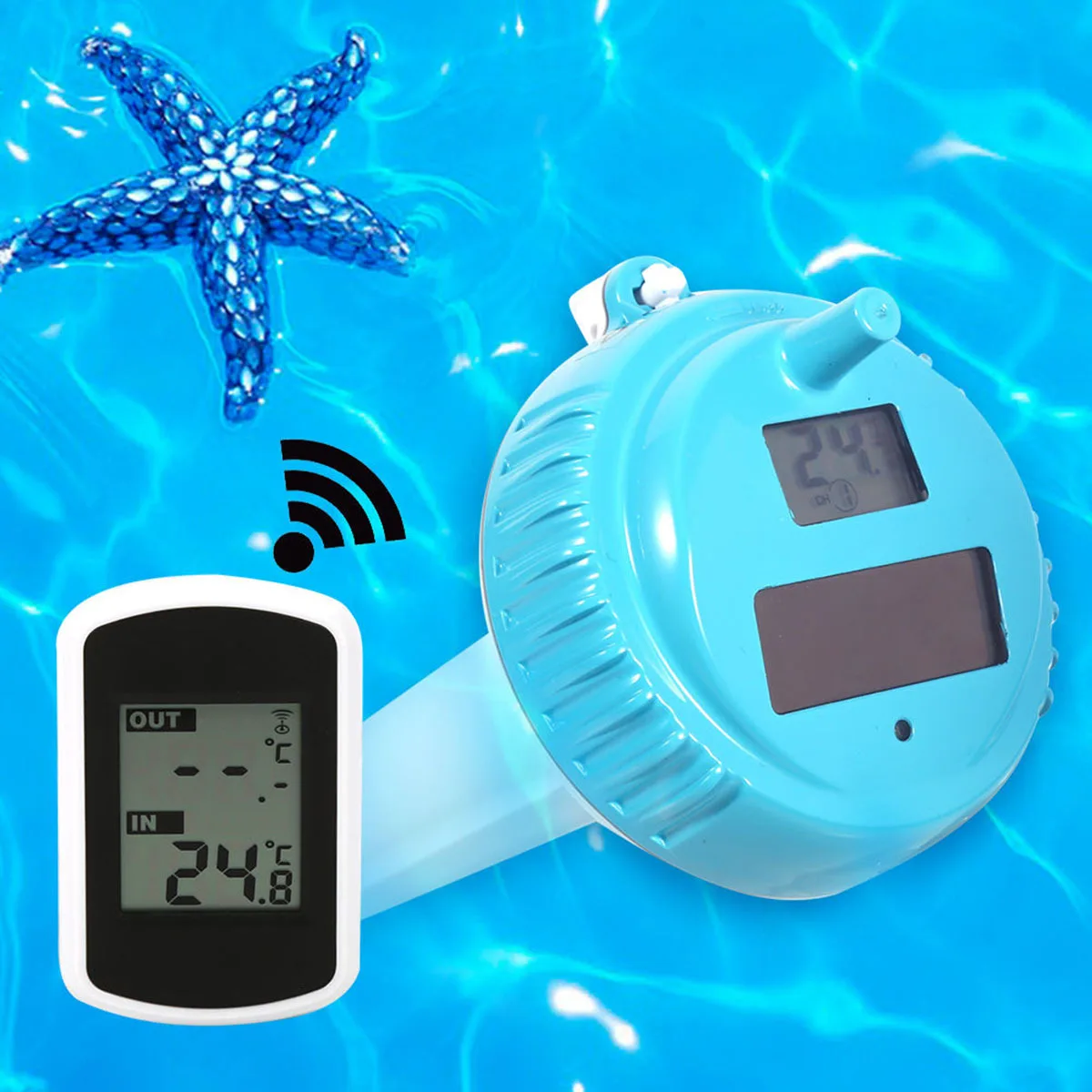 

Digital Floating Water Thermometer Wireless Temperature Monitor with Indoor Display Water Thermometer