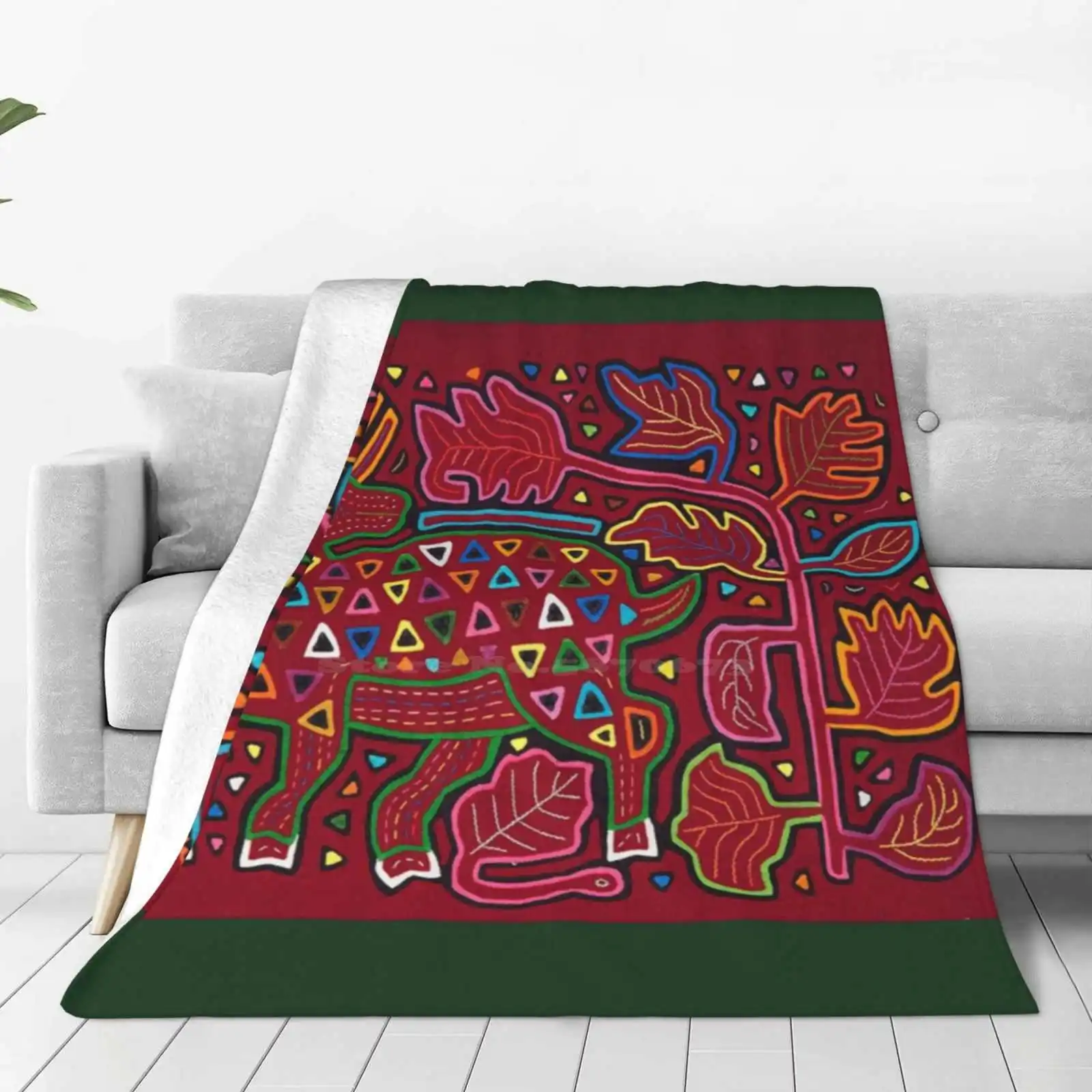 Mola De Panama Creative Design Comfortable Warm Flannel Blanket Mola De Panama