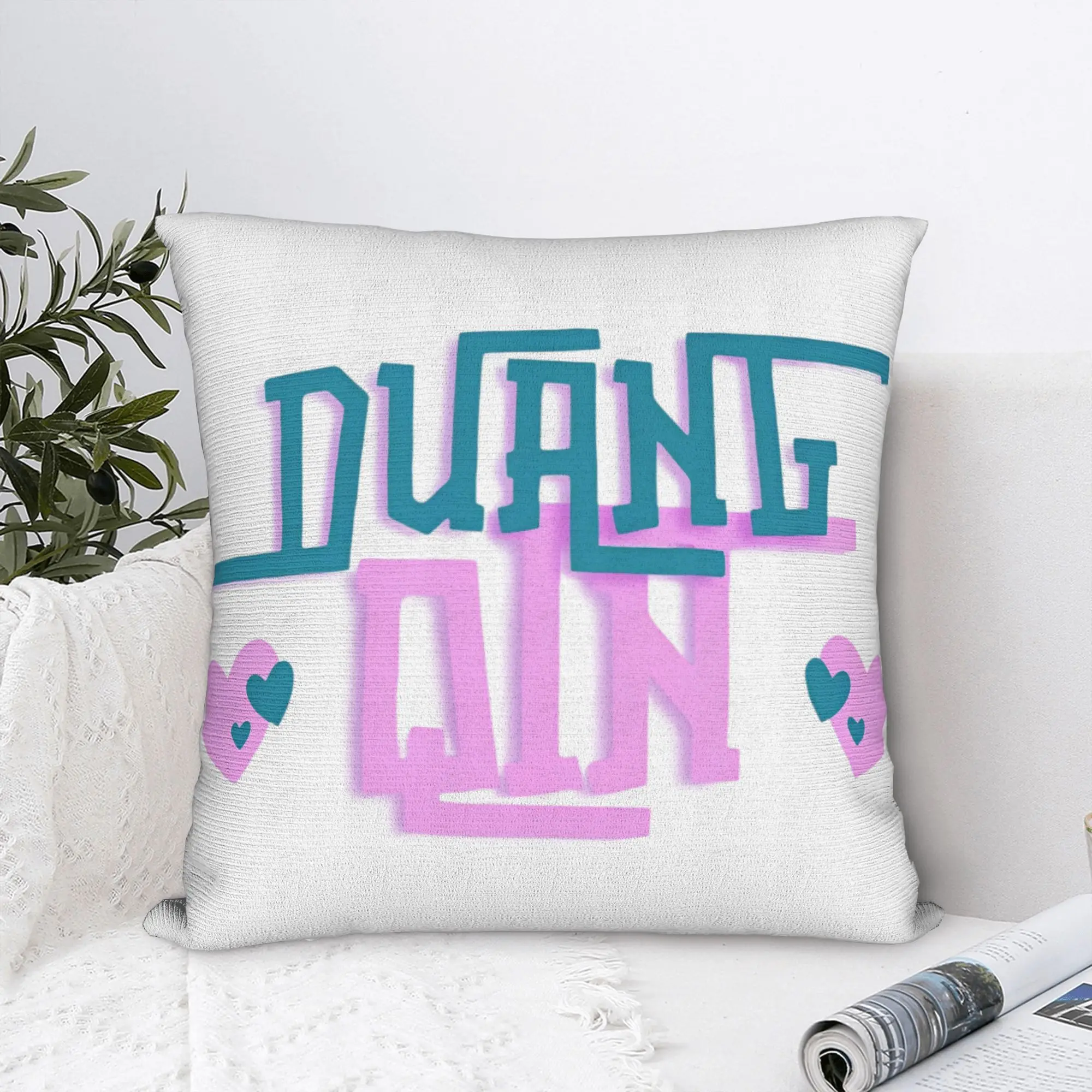 Qin Duang With You Thai BL Pillowcase Printing Polyester Cushion Cover Decorations TV Series Throw Pillow Case Cover Seat Square