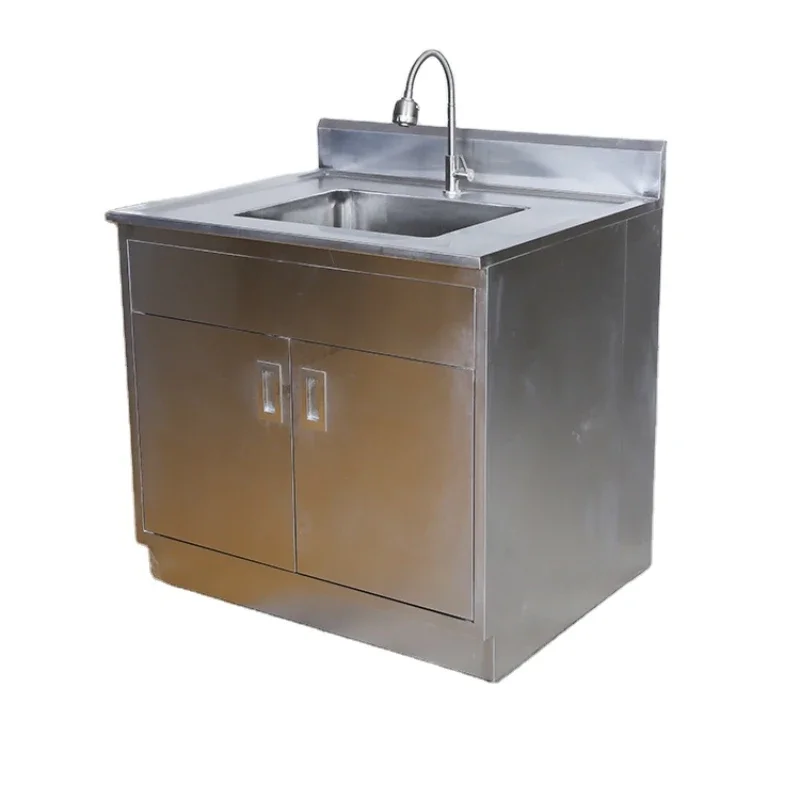 Commercial Kitchen Equipment Double / Triple Bowl Stainless Steel Sink Work Table