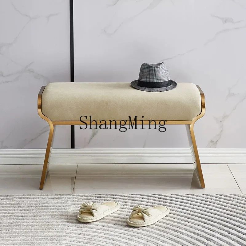 

CL Home Shoe Changing Stool for Entrance, Long Strip Bedroom Bed End Leather Sofa Stool, Entryway Footstool, Entryway Decoration