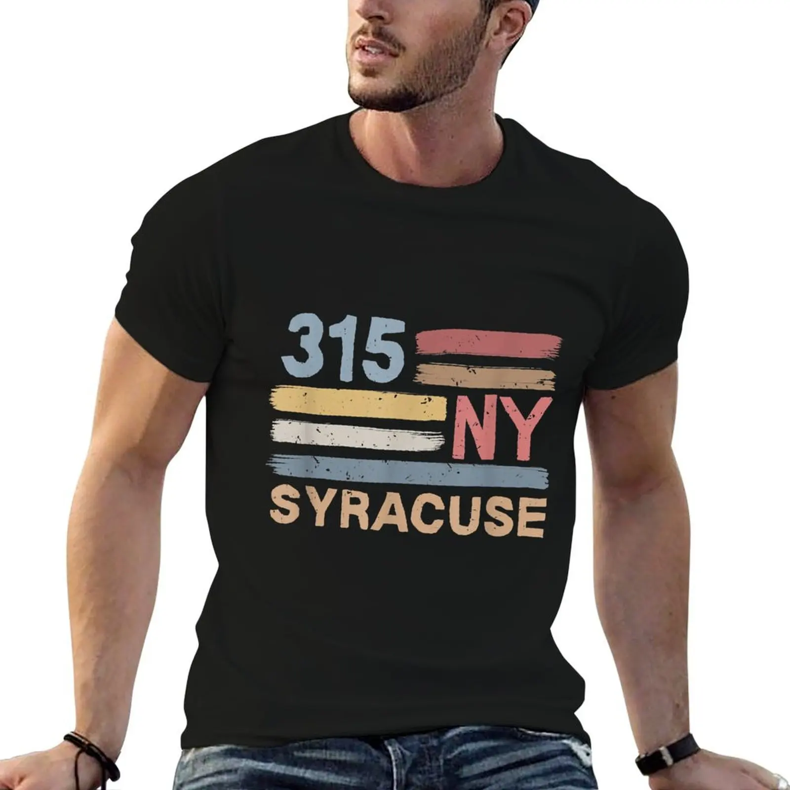 

Retro Syracuse Area Code 315 Residents State New York T-Shirt t shirts for man cotton man t shirt cotton T-Shirt