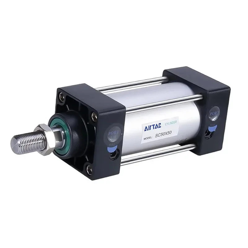 AirTAC Standard Air Cylinder SC32/40/50/63/80/100/125/160mm Bore Small Pneumatic Cylinder Piston 25/50/75/100/200/300mm Stroke