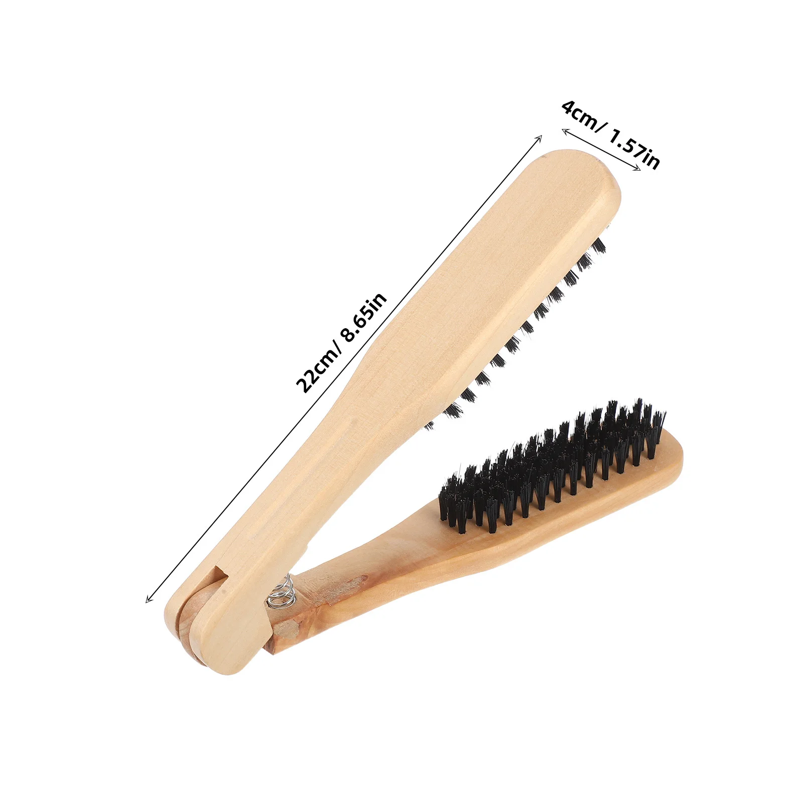 مشط خشبي لفرد الشعر على شكل حرف V، فرشاة مزدوجة مضادة للكهرباء الساكنة للتحكم في التجعد والتألق في درجة الصالونات #5