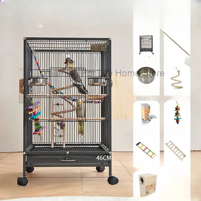 

Hamster Breeding Bird Cages Lovebird Metal Bird Cages Playground Parrot Pigeons Perches Aves Accesorios House Birds Garden