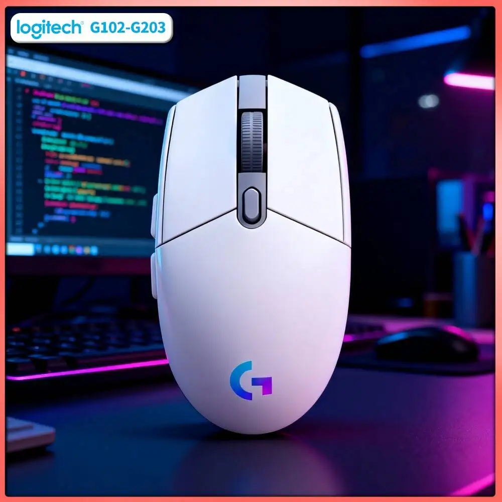 Logitech G102 Wired Mouse Adjustable DPI 1ms Response Time RGB Lighting for Gaming Office Daily Use