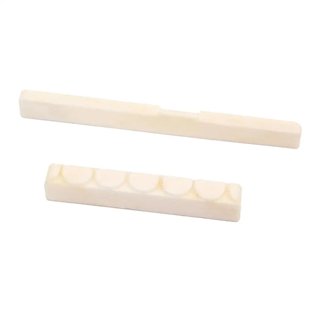 Classical Guitar Accessories Bone Saddle Nut Exquisite Bridge Replacement Parts for Acoustic Guitar Setup and Maintenance
