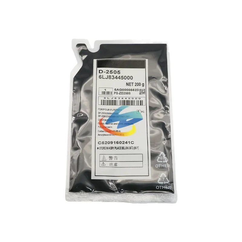 

1 шт. D-2505 D2505 порошок разработчика, совместимый для Toshiba E-Studio 2006 2306 2506 2307 2507 2505 тонер-порошок черный 200 г/пакет