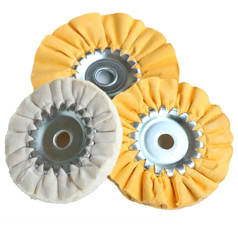 1pc Hiqalty 4/5inch Airway Buffing Wheel Cotton 125*16mm 85mm Metal Polishing Abrasive Wheels for Power-operated Grinders