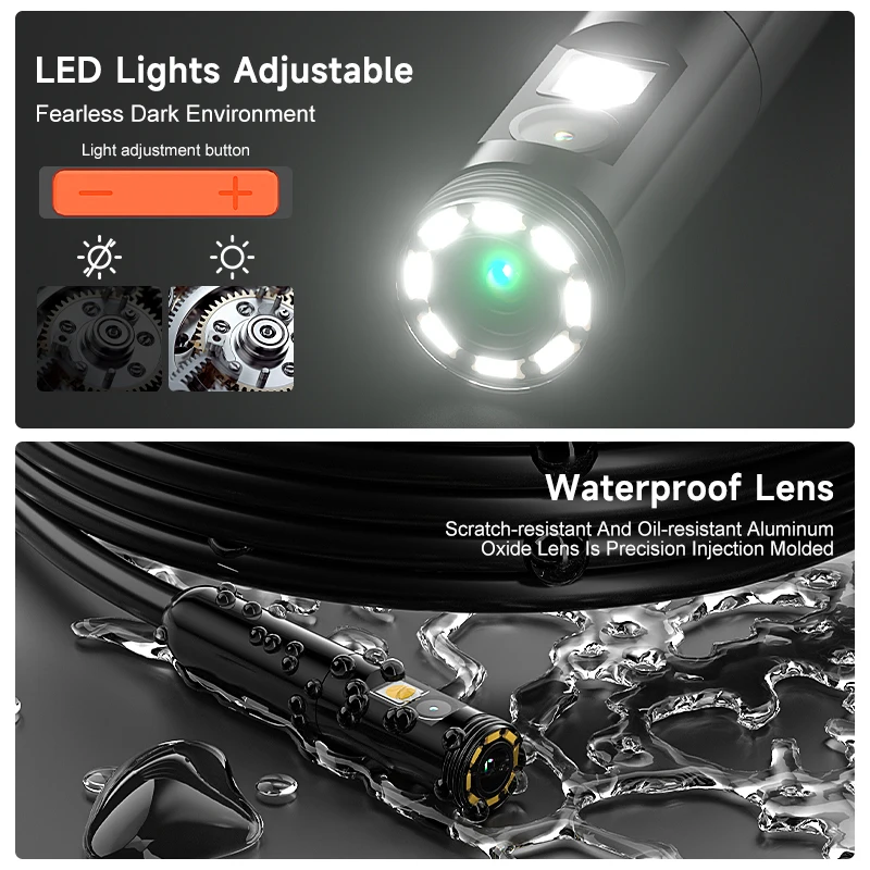 WIFI 내시경 자동 초점 카메라 HD1080P 단일 듀얼 트리플 렌즈 이동식 케이블 방수 USB 프로브 자동차 검사 내시경