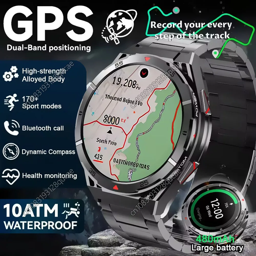 

2025 Новые оригинальные умные часы премиум-класса с GPS Ultra HD AMOLED-дисплей Встроенный GPS BT Call 10ATM Водонепроницаемый умный браслет для мужчин и женщин