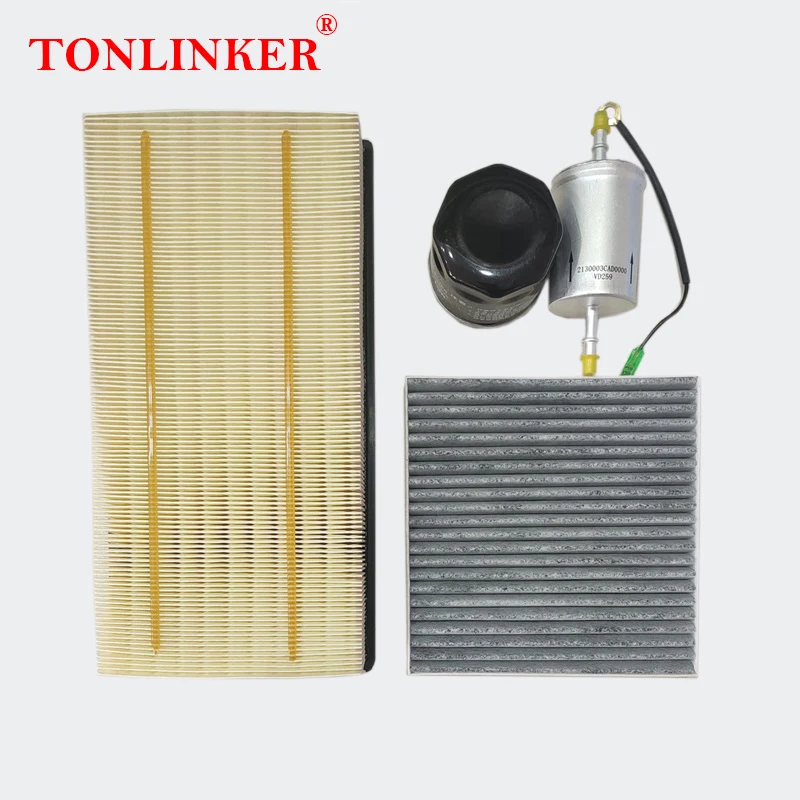 TONLINKER Car Cabin Air Filter Oil Filter Fuel Filter For Trumpchi GAC GS8 2017 2018 2019 2020 2021 2022 2.0AT 4B20M1 Model Set