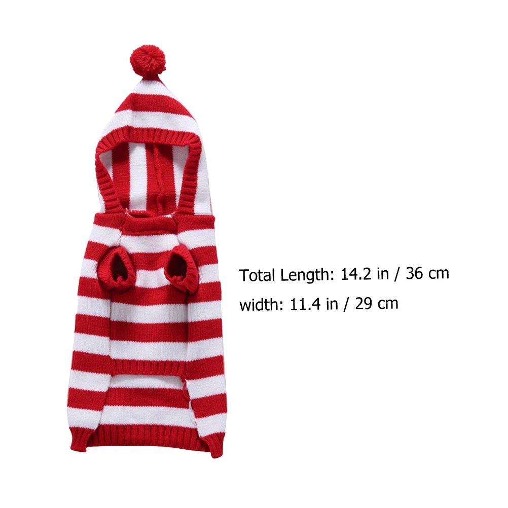 

Christmas Pet Clothing Dog Knitting Sweater Durable Polyester Lightweight Comfortable Wear Cute Outfit Party Decorative Apparel