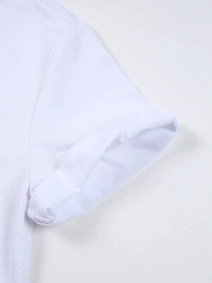 

Womens Casual Short Sleeve Round Neck T-Shirt With Heart Print 100% Polyester Summer Spring Top