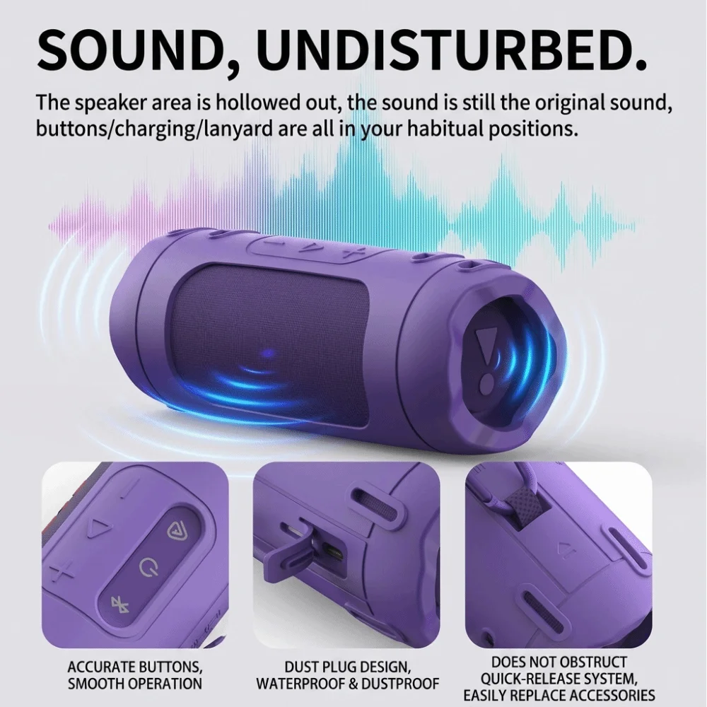 Anti-Scratch Silicone Protective Sleeve Dustproof Precise Cutouts Portable Speaker Sleeve Multiple Colors for JBL Flip 7