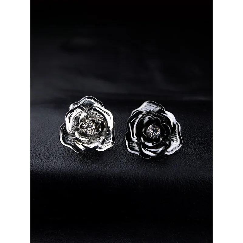 

Brooch Retro Rose Collar Pin Cardigan Pin Men's and Women's Suit Shirt Accessories Anti-light Buckle Seam-free