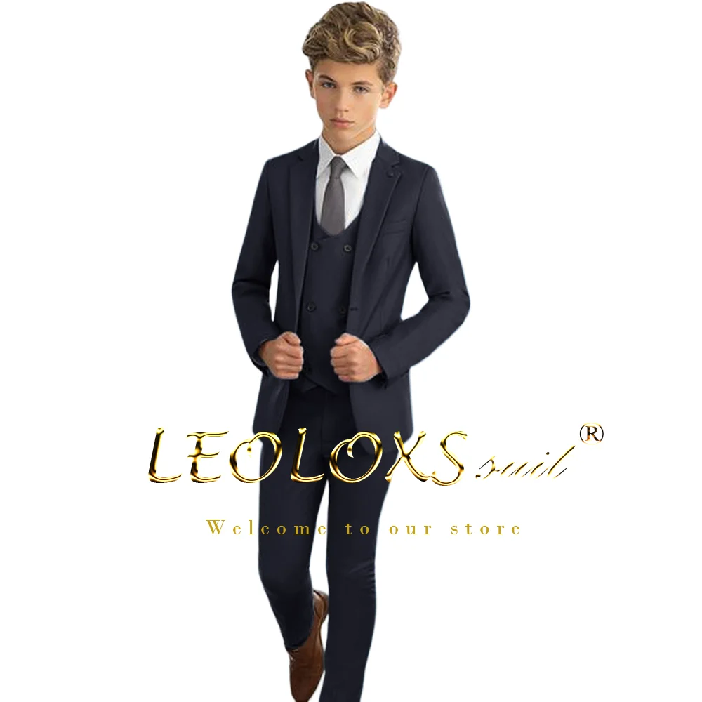 

Children's Boys Formal Suit 3 Piece Suit Suitable for Wedding Party Boys Customized Tuxedo Suit