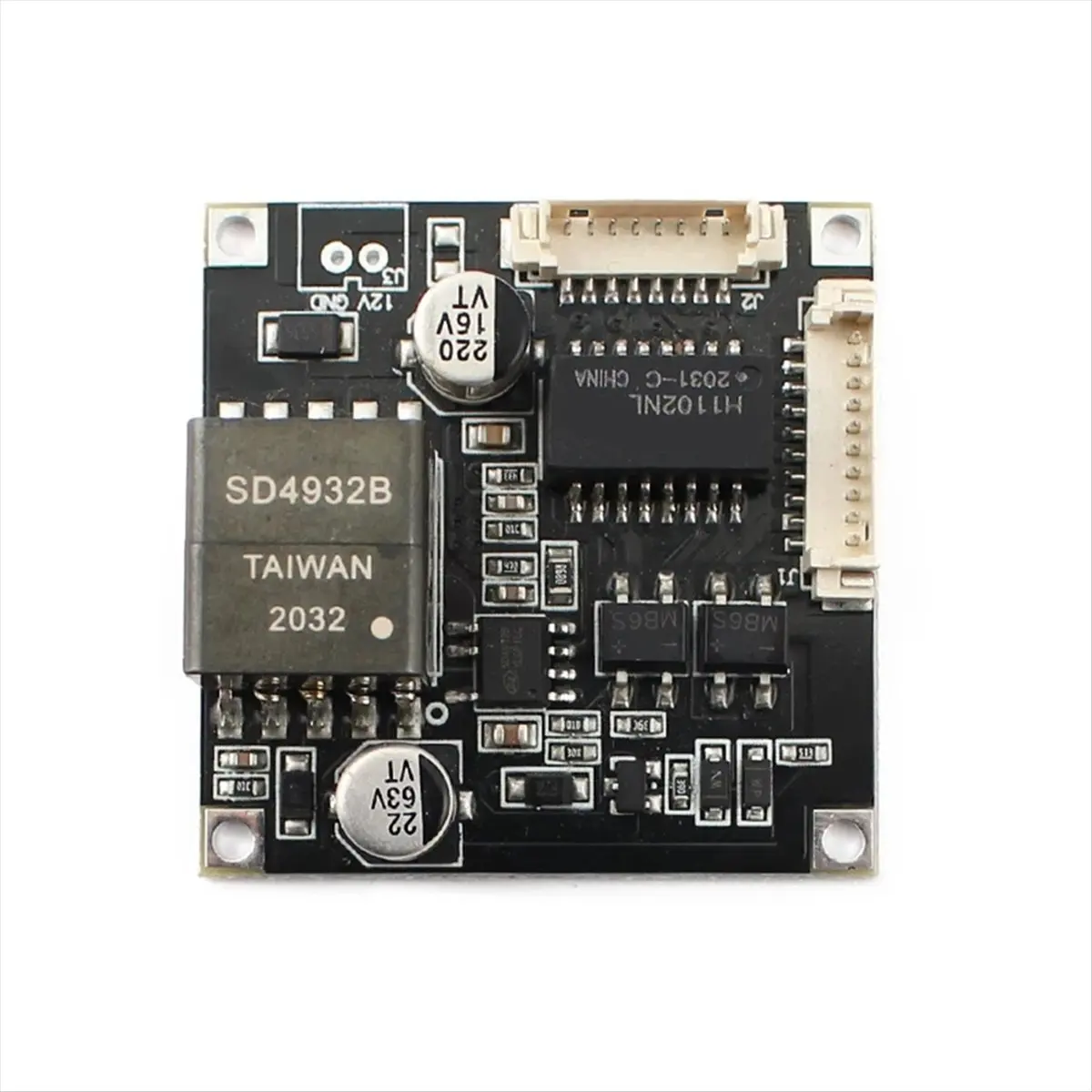 DT60 48V to 12V PoE Module for Security CCTV Network IP Cameras Power over Ethernet Modules IEEE802.3af 12V1.5A Output 15W
