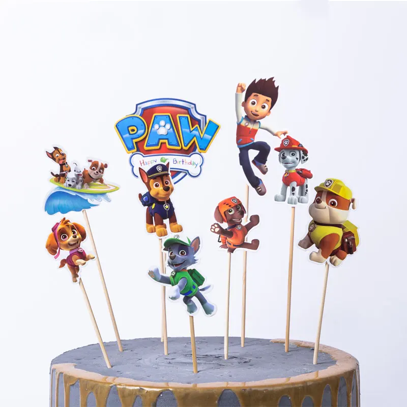 Cartoon Paw Patrol Cake Decoraties Honden Skye Cake Toppers Jongen Verjaardagsfeestje Decoratie Cupcake Benodigdheden Baby Shower Benodigdheden