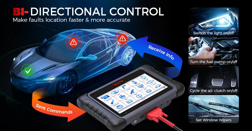 Autel MaxiCOM MK808KBT Diagnostic Tools MK808KBT OBD2 Scanner Code Reader All System Same as MK808BT PRO