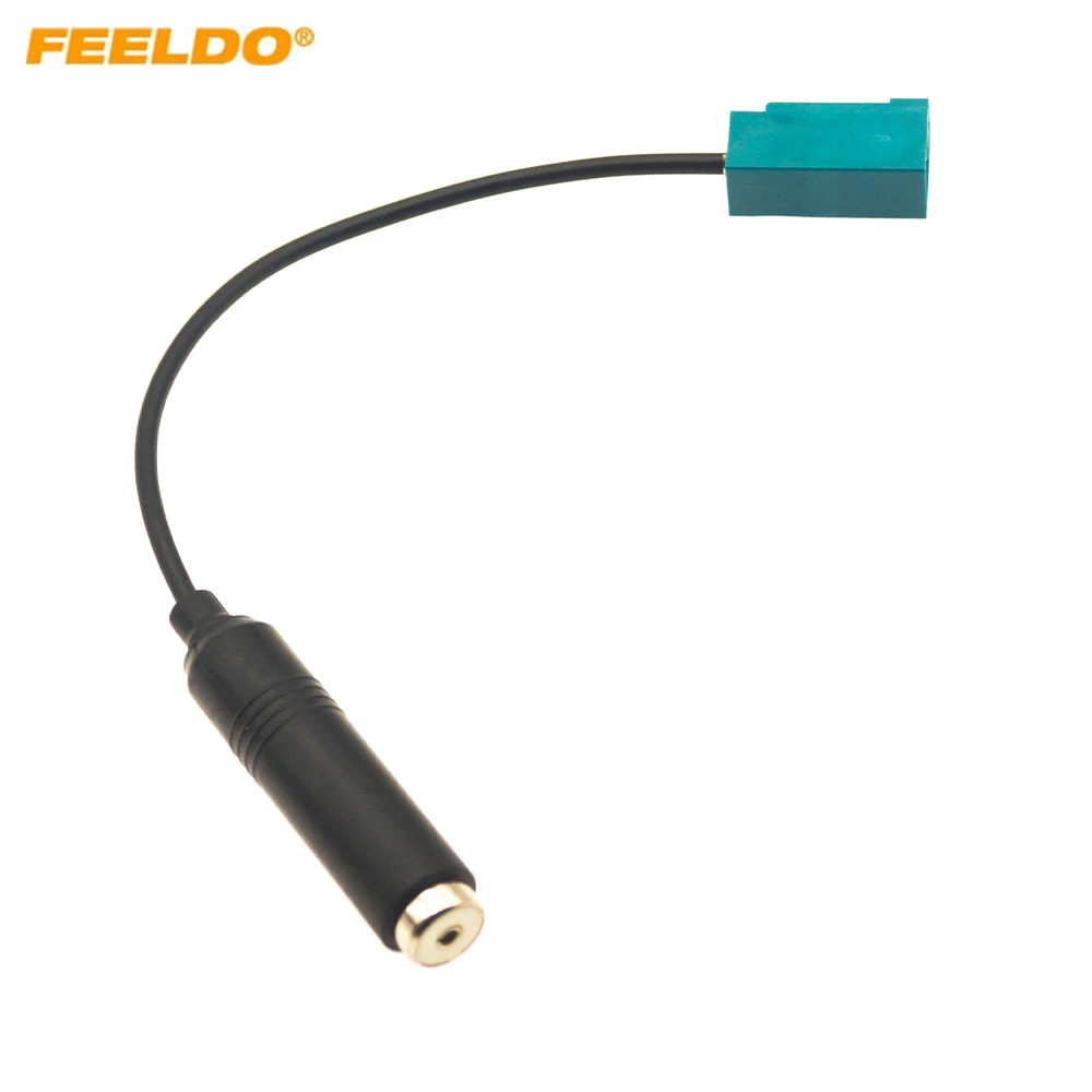 

FEELDO Car Audio Cable Female Fakra Radio To Standard ISO Din Male Aerial Antenna Adapter For Volkswagen to Mercedes-Benz/BMW