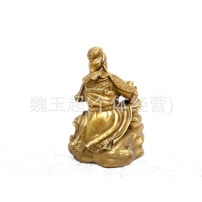 Factory Direct Sale Pure Copper Figurine Reading Bronze Statue Martial God Spring and Autumn Guan Gong Shop view 3