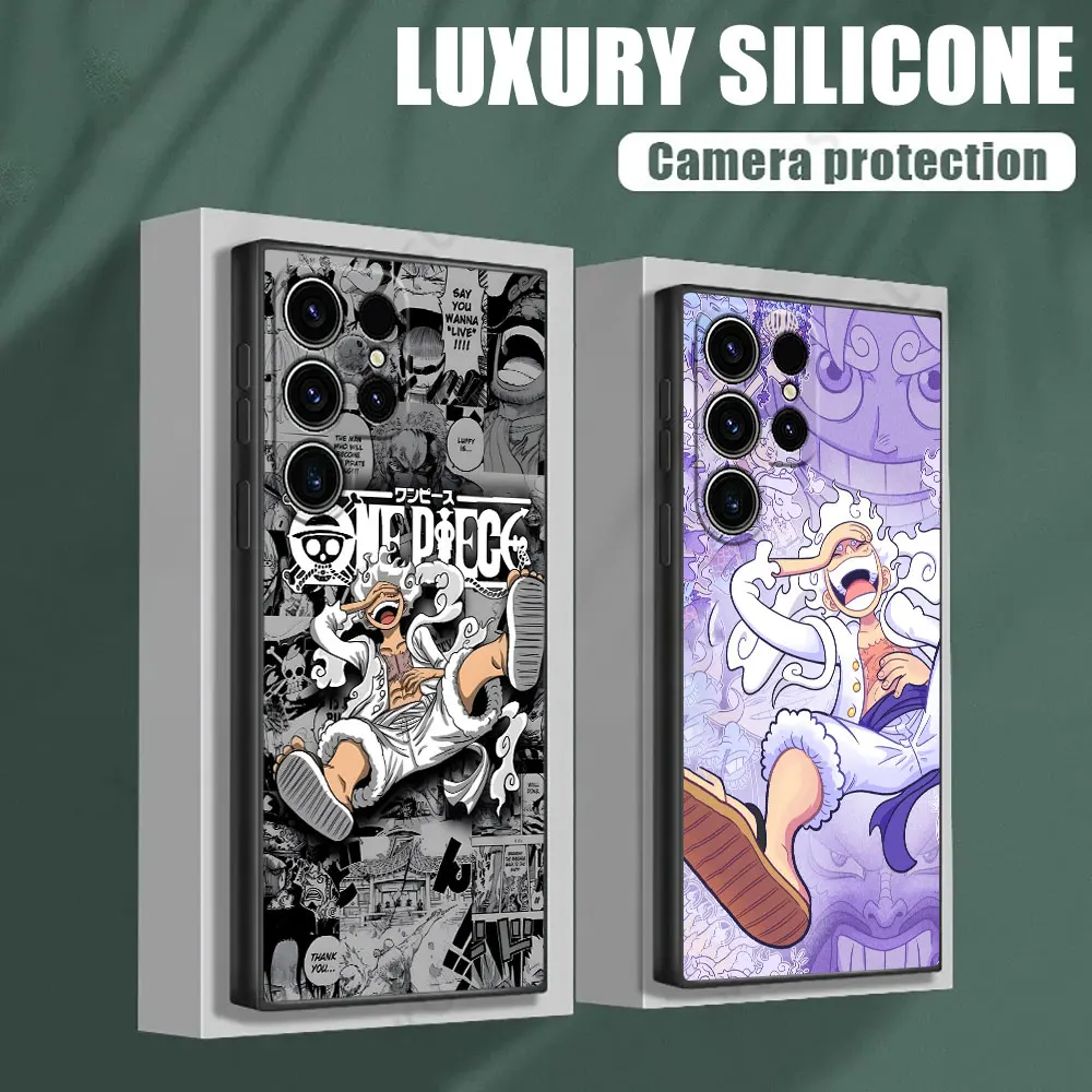 Coque de t�l�phone One-Piece Anime Monkey D Luffy pour Samsung Galaxy S25 S24 S23 S20 S21 FE S26 S22 Ultra S26 Plus S25FE en silicone