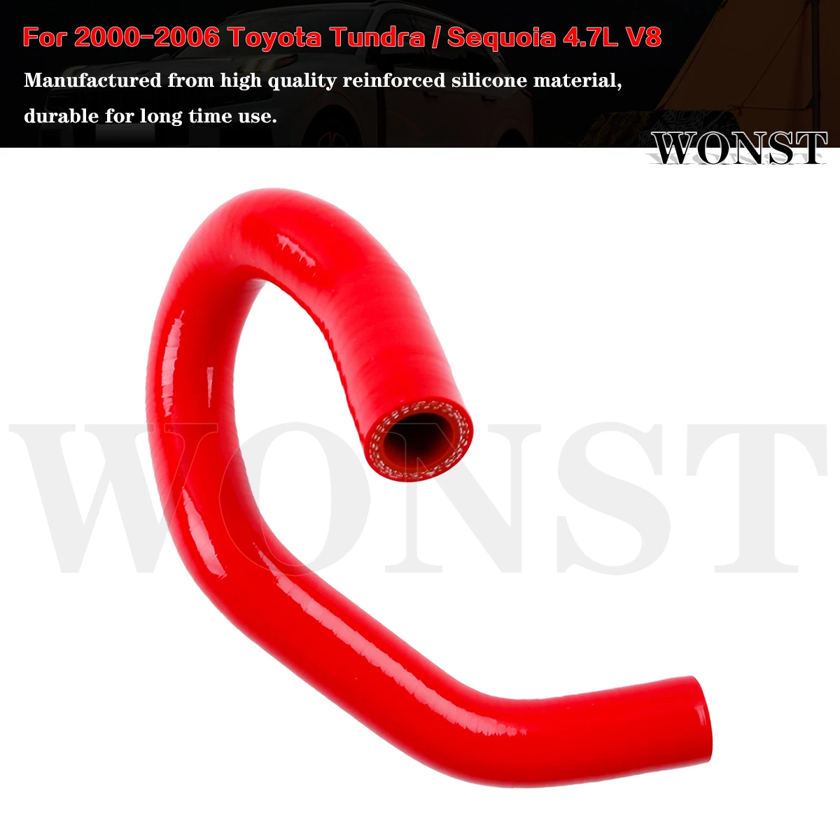 

For 2000-2006 Toyota Tundra/Sequoia V8 4.7L LHD 2001 2002 2003 2004 2005 Silicone Heater Hoses Tubes Piping Kit