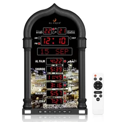 Azan Clock LED Athan Clock With Wireless Speaker Muslim Prayer  Multi-languages Words Display 8 Athan Sounds