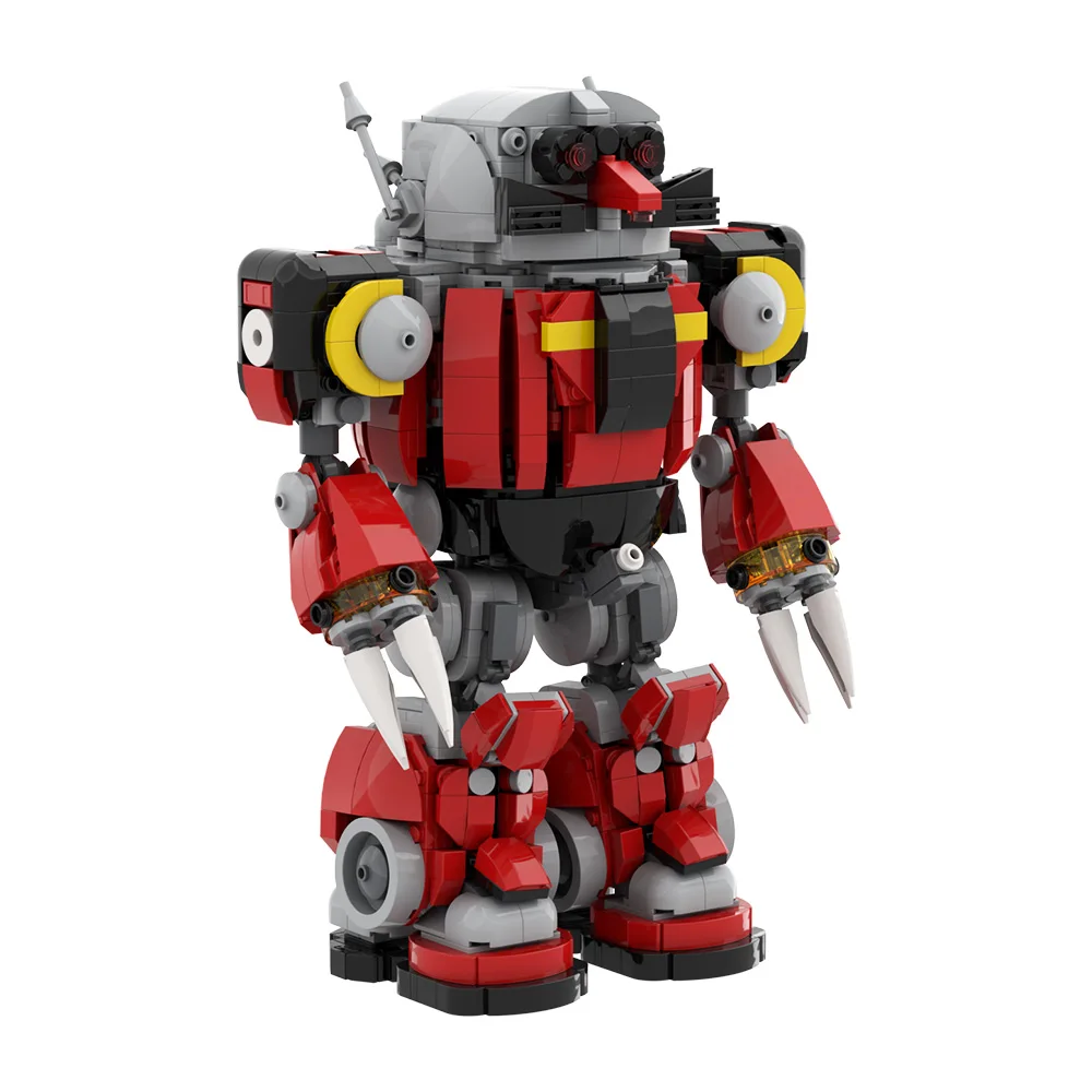 MOC-Robot de huevo de muerte para niños, bloques de construcción, película Popular, Robot de huevo de muerte, modelo de ladrillos, juguetes de ensamblaje, regalos de Robot de huevo de muerte