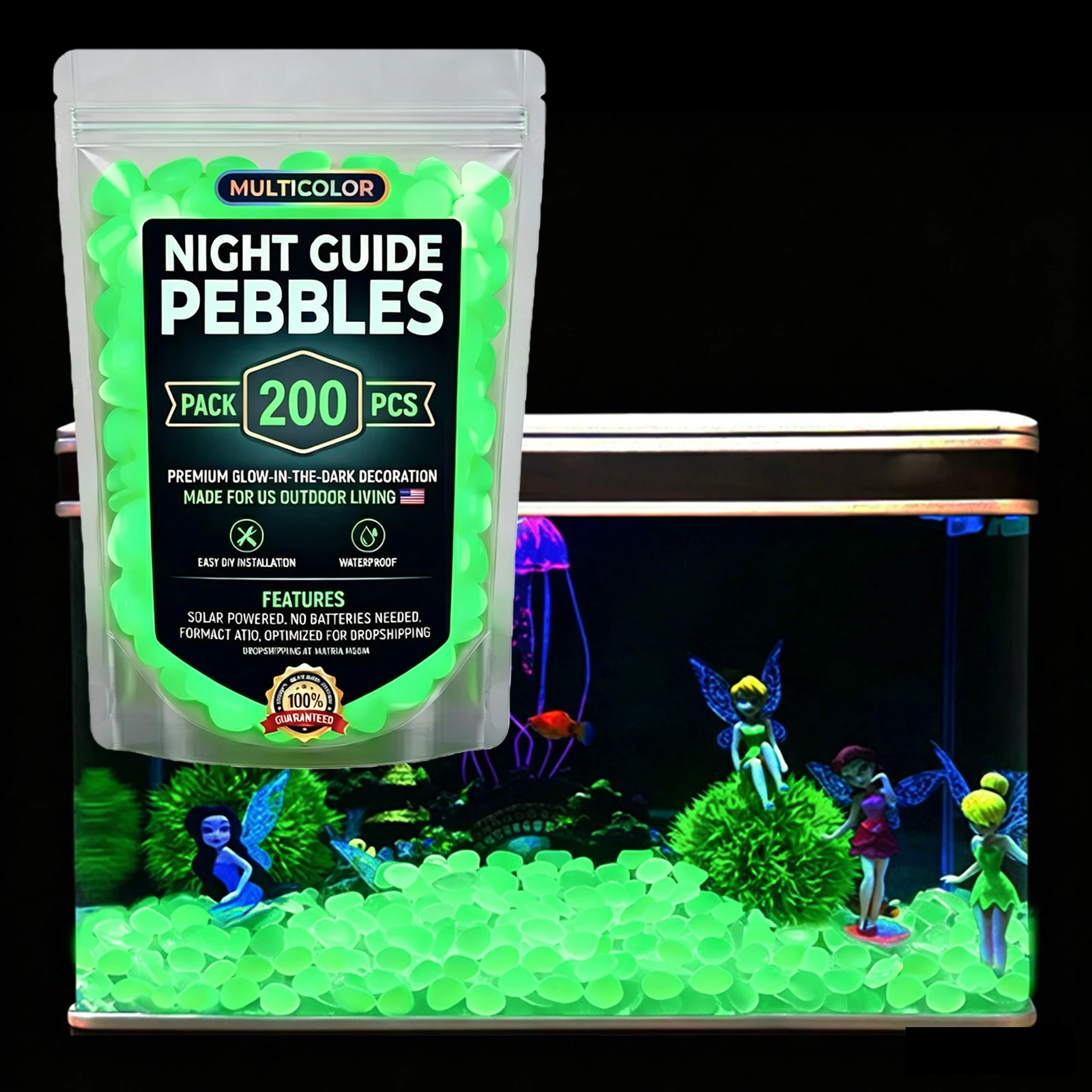 200/400/600/1000pcs Glow In Th - Fish Aquarium Guide recension och pris