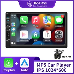 Universal 7Inch 2 Din CarPlay Android Auto Car Radio Multimedia Video Player Autoradio 2din Stereo Bluetooth USB TF Touch Screen
