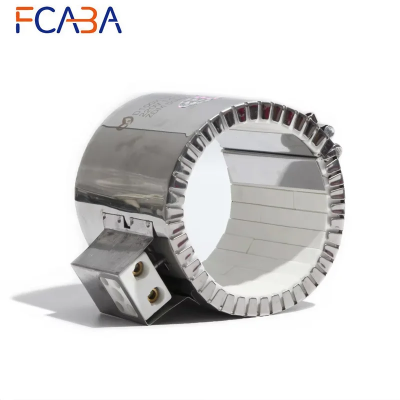 FCABA Electric Ceramic Band Heater 100mm Diameter 50~100mm Height 110V/220V/380V 780W/1200W/1400W/1500W Heating Element