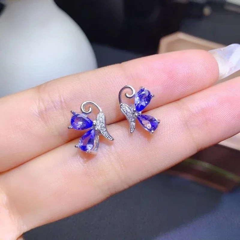 925-sterling-silver-inlaid-natural-tanzanite-women-exquisite-elegant-butterfly-gem-earring-ear-stud-support-detection