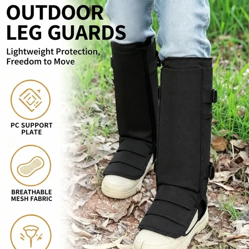 Snake Bite Protection Knee High Leg Gaiters Adjustable Foldable Snow Boot Gaiters Scratch-Proof Waterproof Leg Guards Lawn